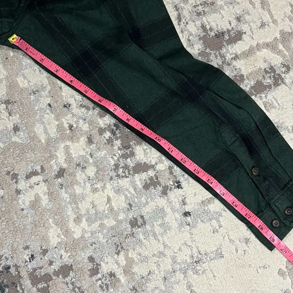 Carhartt Flannel Shirt Loose Fit Heavyweight Mens Sz L Green Plaid TW4451-M - Picture 10 of 10